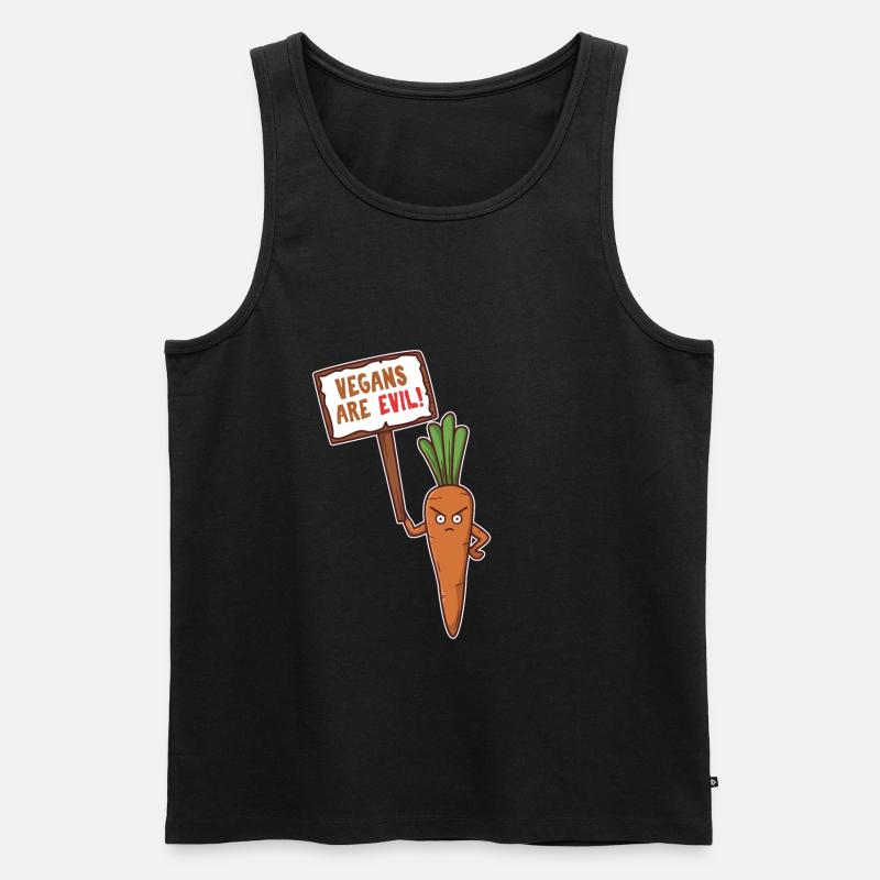 Vegans are Evil - Männer Premium Bio Tank Top - Schwarz