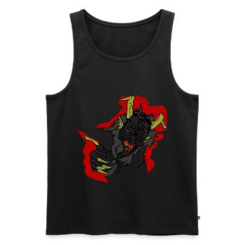 Teufel Krampus Halloween Perchte - Männer Premium Bio Tank Top - Schwarz - Vorne - AI Model Male 178 light (178cm)