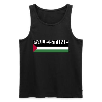 Palestine - Men's Premium Organic Tank Top - black - Front - AI Model Male 178 light (178cm)