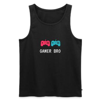 GAMER BRO - Men's Premium Organic Tank Top - black - Front - AI Model Male 178 light (178cm)