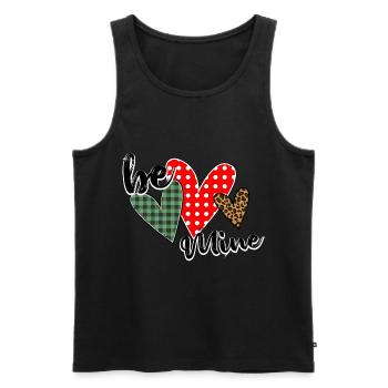 Be Mine Valentine - Débardeur bio Premium Homme - noir - Devant - AI Model Male 178 light (178cm)