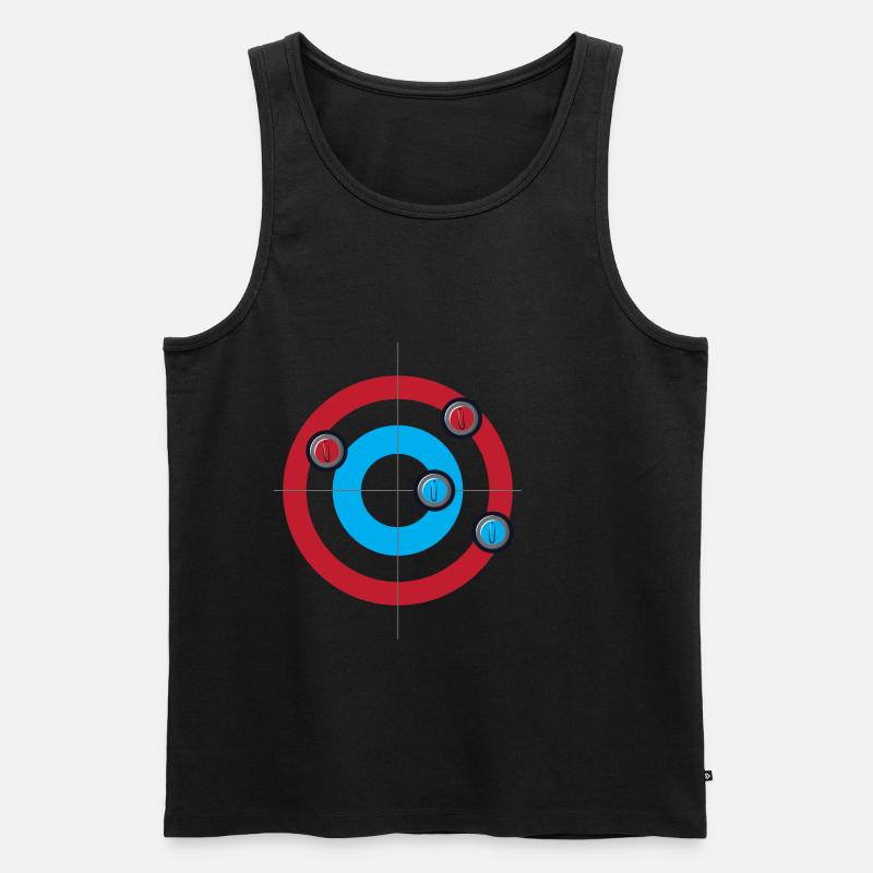 Curling Curlingsteine - Männer Premium Bio Tank Top - Schwarz