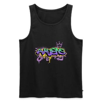 Amiens Frankreich Stadt Graffiti Spray Sprayer - Männer Premium Bio Tank Top - Schwarz - Vorne - AI Model Male 178 light (178cm)
