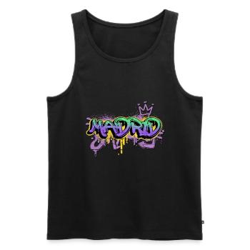 Madrid Spanien Stadt Graffiti Spray Sprayer - Männer Premium Bio Tank Top - Schwarz - Vorne - AI Model Male 178 light (178cm)