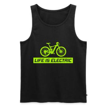 E-Bike Electric Bicycle Bike Cycling Biker Mtb - Men's Premium Organic Tank Top - black - Front - Michal (187cm)