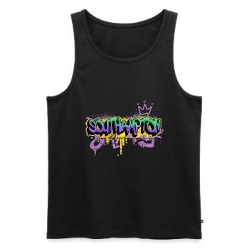 Southampton England Stadt Graffiti Spray Sprayer - Männer Premium Bio Tank Top - Schwarz - Vorne - AI Model Male 178 light (178cm)