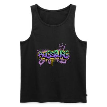 Augsburg Deutschland Stadt Graffiti Spray Sprayer - Männer Premium Bio Tank Top - Schwarz - Vorne - AI Model Male 178 light (178cm)