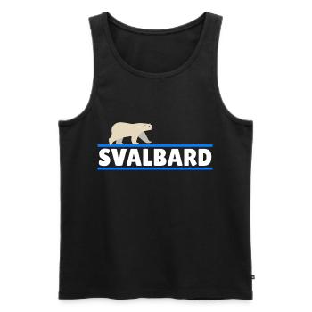 Svalbard Norwegen Berge Eisbären Polarlichter Eis - Männer Premium Bio Tank Top - Schwarz - Vorne - Michal (187cm)