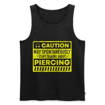 Piercing Profession Ring - Men's Premium Organic Tank Top - black - Front - AI Model Male 178 light (178cm)