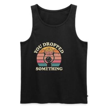 You Dropped Something 7 - Männer Premium Bio Tank Top - Schwarz - Vorne - Michal (187cm)