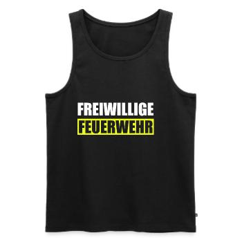 Freiwillige Feuerwehr - Männer Premium Bio Tank Top - Schwarz - Vorne - AI Model Male 178 light (178cm)