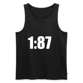 1:87 model railway track H0 gift idea - Men's Premium Organic Tank Top - black - Front - AI Model Male 178 light (178cm)