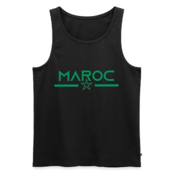 Morocco - Men's Premium Organic Tank Top - black - Front - Michal (187cm)