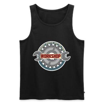 Father's Day gift for dad for Men's Day - Men's Premium Organic Tank Top - black - Front - Michal (187cm)
