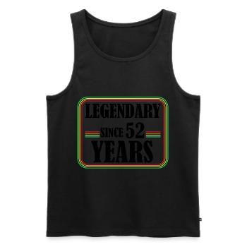 Legendary for 52 years, 52 birthday, finally 52 - Men's Premium Organic Tank Top - black - Front - Michal (187cm)