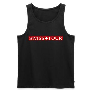 Tour Suisse - Débardeur bio Premium Homme - noir - Devant - Michal (187cm)