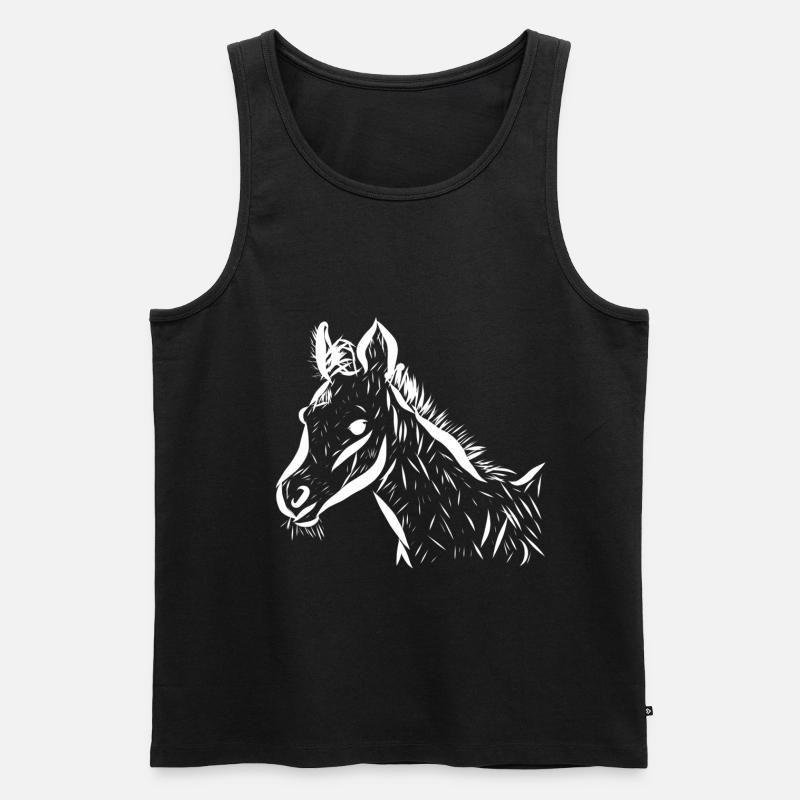 Fohlen - Männer Premium Bio Tank Top - Schwarz