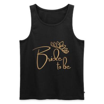 La mariée sera enterrement de vie de garçon - Débardeur bio Premium Homme - noir - Devant - AI Model Male 178 light (178cm)