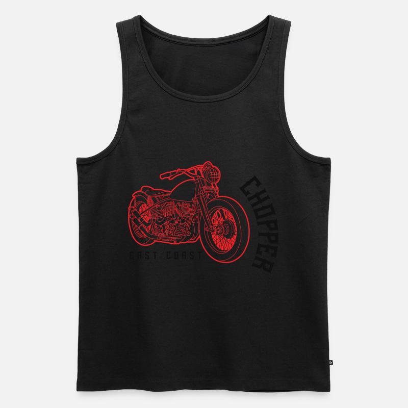 Biker, Motorradfahrer - Männer Premium Bio Tank Top - Schwarz