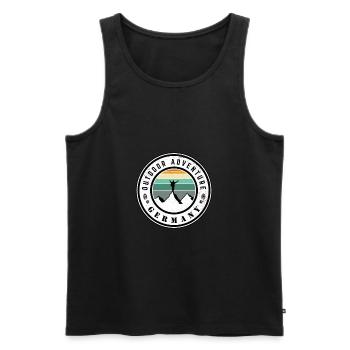 Outdoor Adventure Germany - Men's Premium Organic Tank Top - black - Front - Michal (187cm)