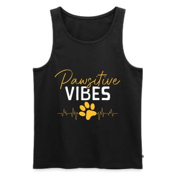 Hundebesitzer Tierfreund - Männer Premium Bio Tank Top - Schwarz - Vorne - Michal (187cm)