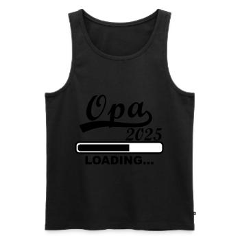 Opa 2025 loading, Ich werde 2025 Opa - Männer Premium Bio Tank Top - Schwarz - Vorne - AI Model Male 178 light (178cm)