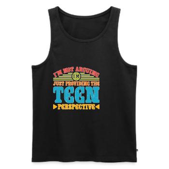 I'm Just Providing The Teen Perspective 2 - Männer Premium Bio Tank Top - Schwarz - Vorne - Michal (187cm)