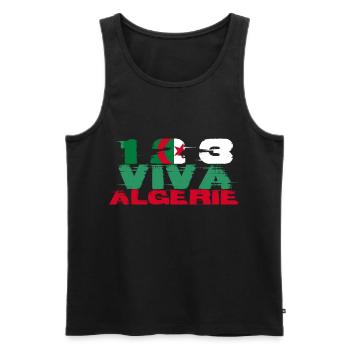 One two three viva Algerien - Männer Premium Bio Tank Top - Schwarz - Vorne - AI Model Male 178 light (178cm)