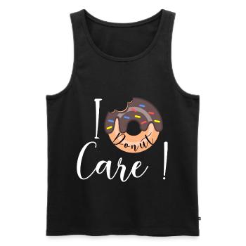 I Donut care - Männer Premium Bio Tank Top - Schwarz - Vorne - Michal (187cm)