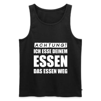 Vegetarische Vegane Ernährung Spruch - Männer Premium Bio Tank Top - Schwarz - Vorne - AI Model Male 178 light (178cm)