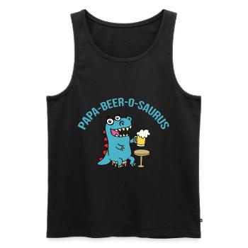 Father's Day gift for dad for Men's Day - Men's Premium Organic Tank Top - black - Front - Michal (187cm)
