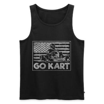 Gagnant du Kart Driver Hobby - Débardeur bio Premium Homme - noir - Devant - Michal (187cm)