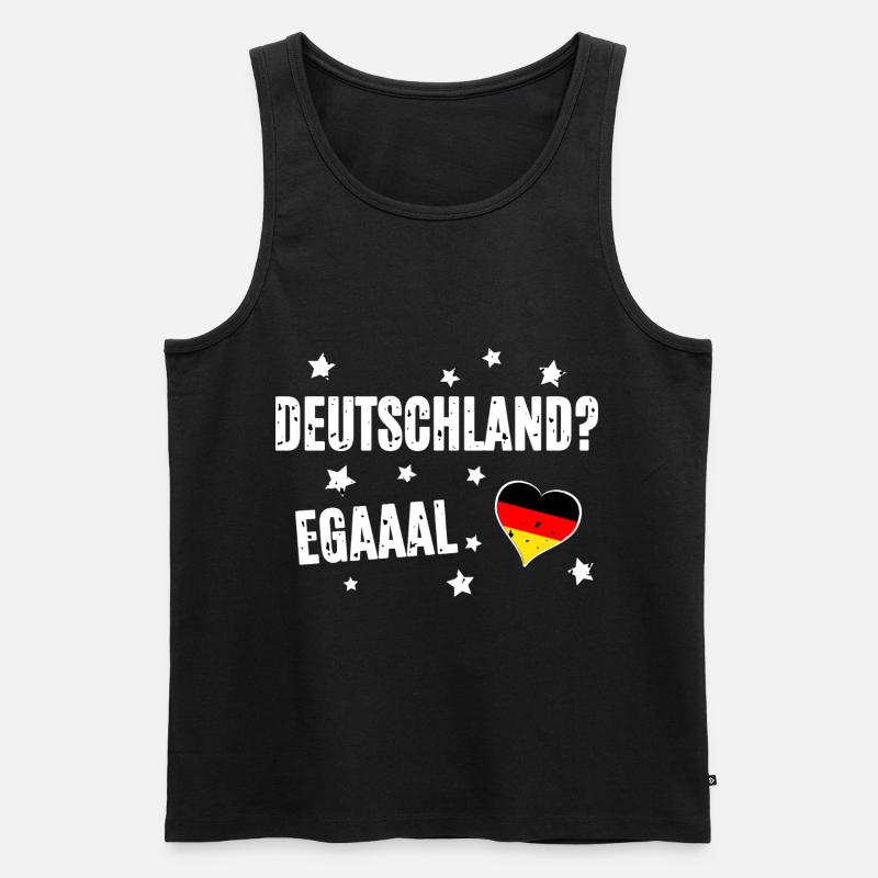 Lustiger Spruch Egal - Männer Premium Bio Tank Top - Schwarz