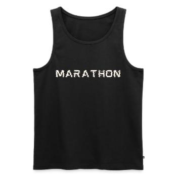 marathon - Débardeur bio Premium Homme - noir - Devant - Michal (187cm)