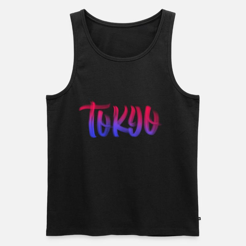 tokyo - Männer Premium Bio Tank Top - Schwarz