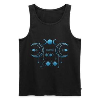 Le symbole vikings façonne la culture - Débardeur bio Premium Homme - noir - Devant - Michal (187cm)