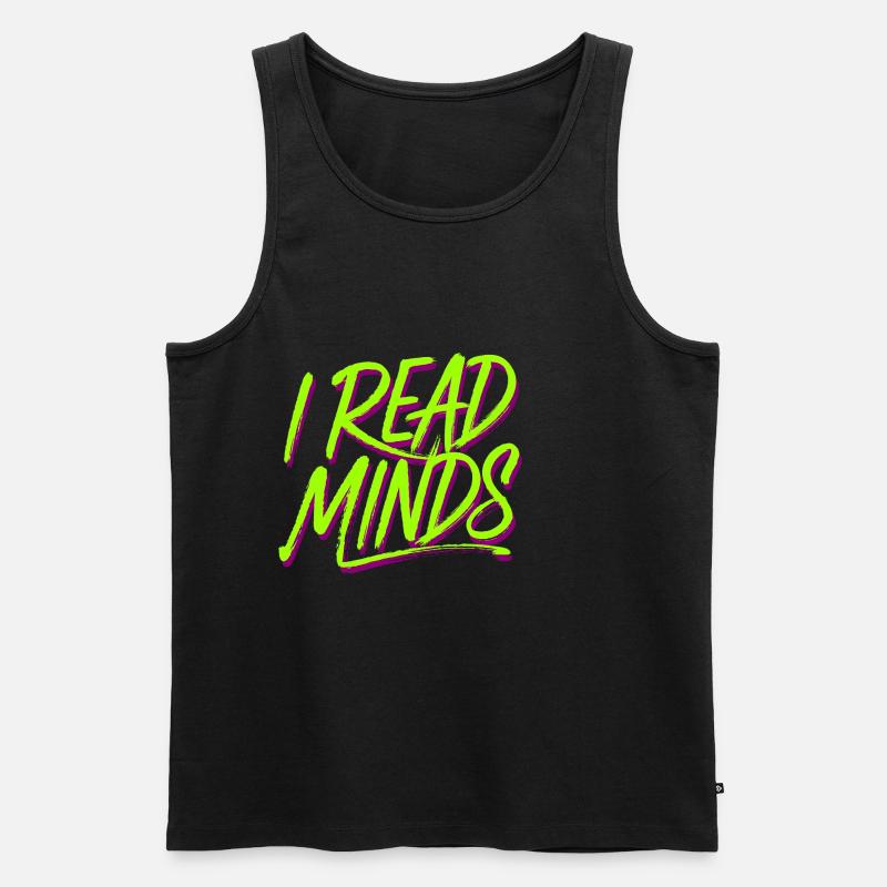 I Read Minds 17 - Männer Premium Bio Tank Top - Schwarz