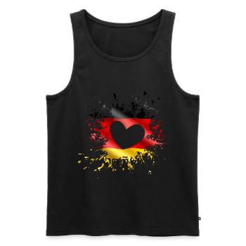 i love germany - Men's Premium Organic Tank Top - black - Front - Michal (187cm)