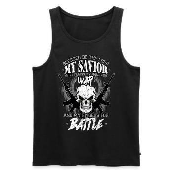US Army America Patriot soldier gift - Men's Premium Organic Tank Top - black - Front - Michal (187cm)