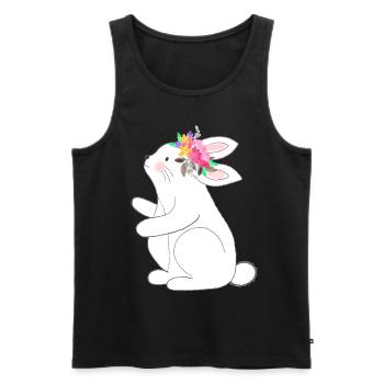 Little with flowers - Men's Premium Organic Tank Top - black - Front - Michal (187cm)