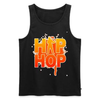 Hip hop - Débardeur bio Premium Homme - noir - Devant - AI Model Male 178 light (178cm)