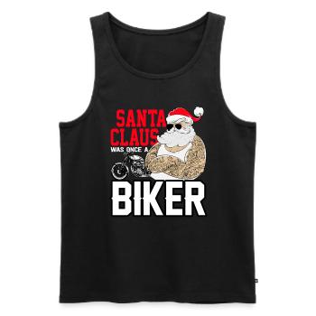 Christmas biker motorcycle motorcyclist Nicholas - Men's Premium Organic Tank Top - black - Front - AI Model Male 178 light (178cm)