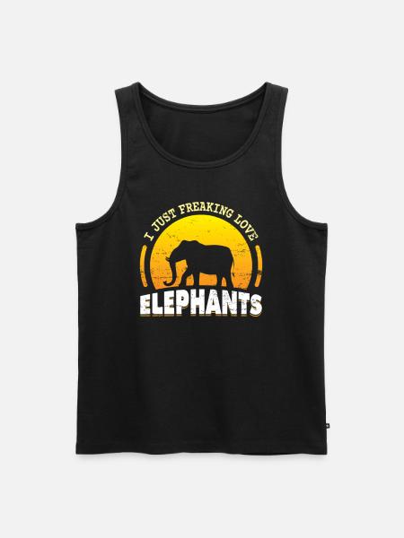 éléphants - Débardeur bio Premium Homme - noir
