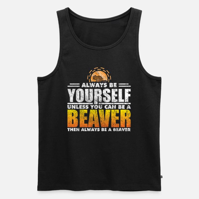 Biber - Männer Premium Bio Tank Top - Schwarz