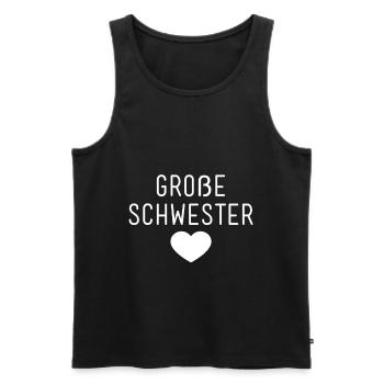 Schwester - Männer Premium Bio Tank Top - Schwarz - Vorne - Michal (187cm)