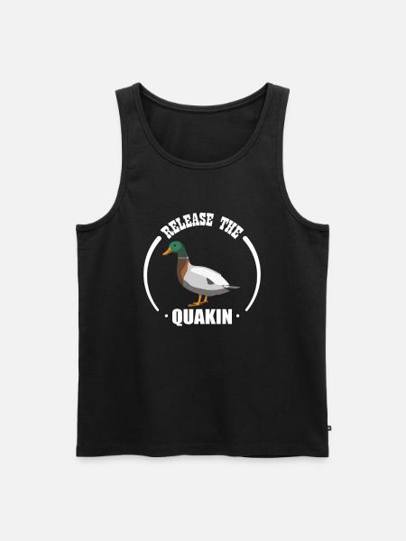 Lustige Ente - Männer Premium Bio Tank Top - Schwarz