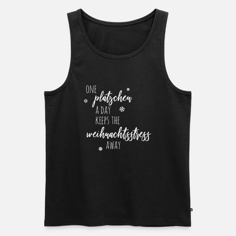 Weihnachten Plätzchen backen - Männer Premium Bio Tank Top - Schwarz
