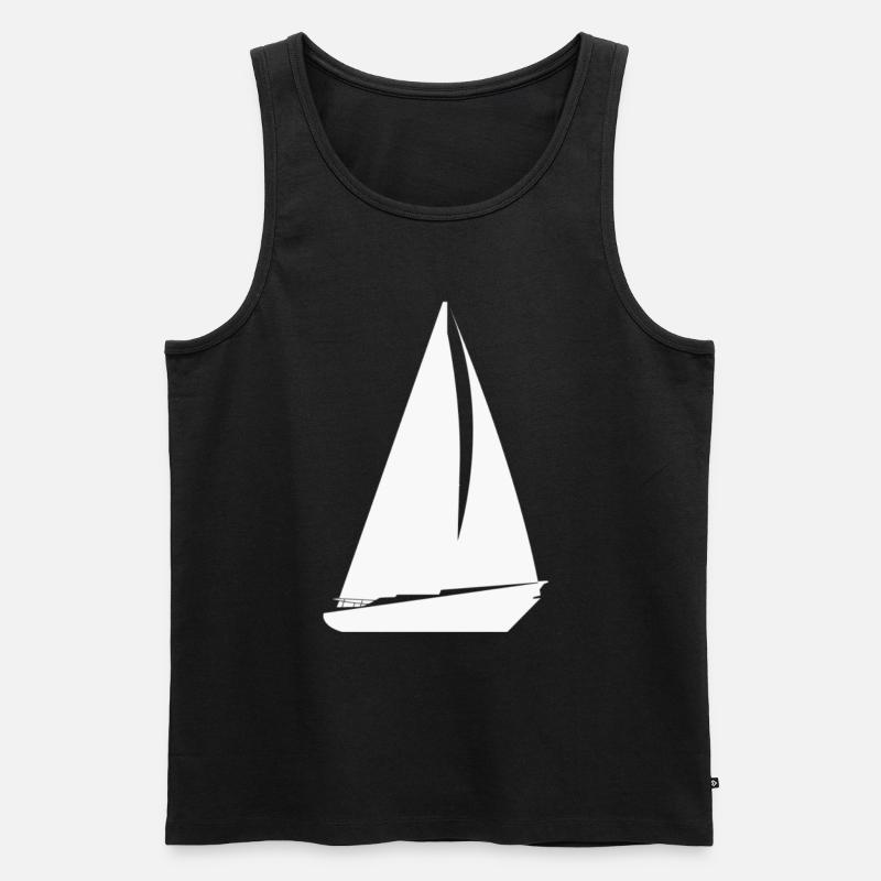 Segelschiff - Männer Premium Bio Tank Top - Schwarz