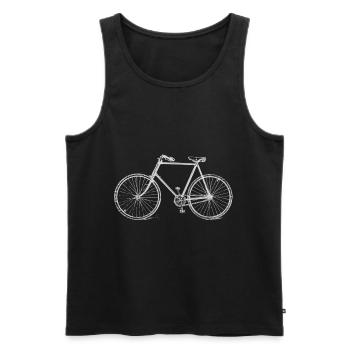 bicycle - Men's Premium Organic Tank Top - black - Front - Michal (187cm)