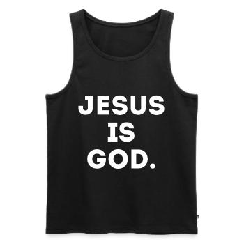 Jésus - Débardeur bio Premium Homme - noir - Devant - Michal (187cm)